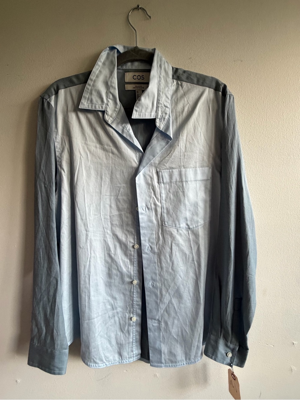 COS Two-Tone Light Blue Button-Down Shirt
